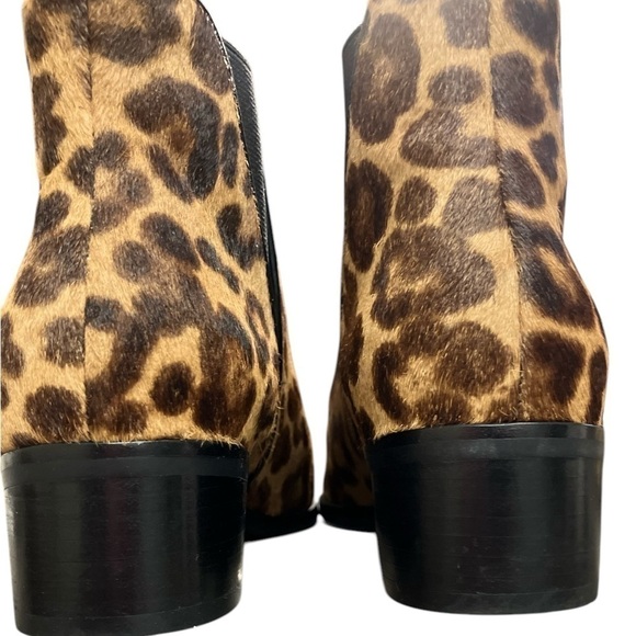 Marc Fisher Mlyalely Leopard Calf Hair Pointed Toe Chelsea Boot Pull On Size 6 M - Picture 8 of 12